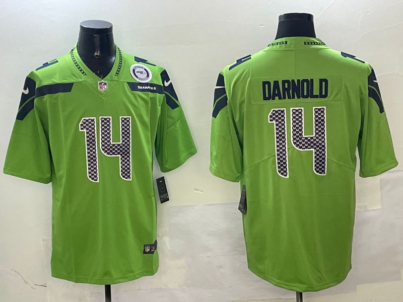 Men Seattle Seahawks #14 Metcalf Green Second generation 2025 Nike Limited NFL Jersey style 4->seattle seahawks->NFL Jersey